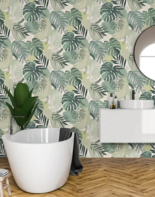 ABSTRACT JUNGLE LEAF GREEN