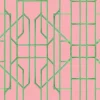 Bamboo Candy, Green on Pink