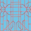 Bamboo Candy, Red on Swedish Blue