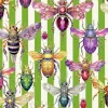 Bejeweled Bugs, Apple Green Stripe