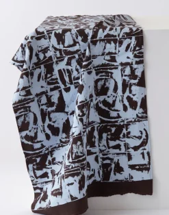 Bloc, Pale Blue - Linen Fabric