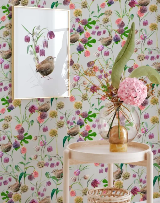 Botanical Wren, French Grey