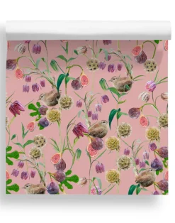 Botanical Wren, Pink Rose