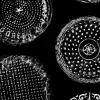 Brooklyn Manhole, White on Black