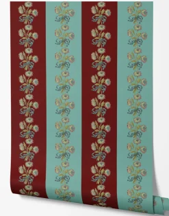 Chateau Stripe, Cherry and Blue