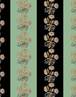 Chateau Stripe, Ink and Mint