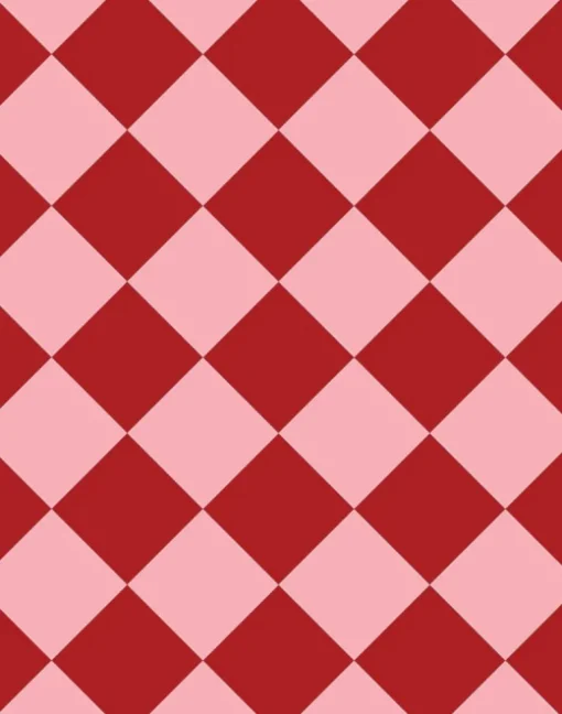 Checkmate, Red on Pink