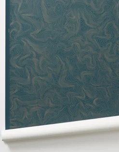 Contour, Gold on Blue