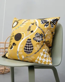 Fruit Garden Cotton Fabric, Yellow