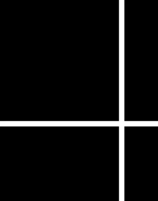 Grid - Large Bold, Line: White | Background: Black