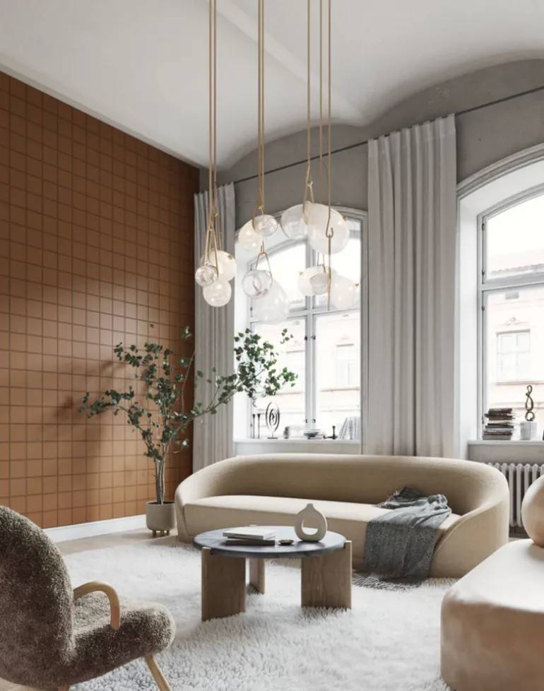 Grid - Small Bold, Line: Brown | Background: Light Brown