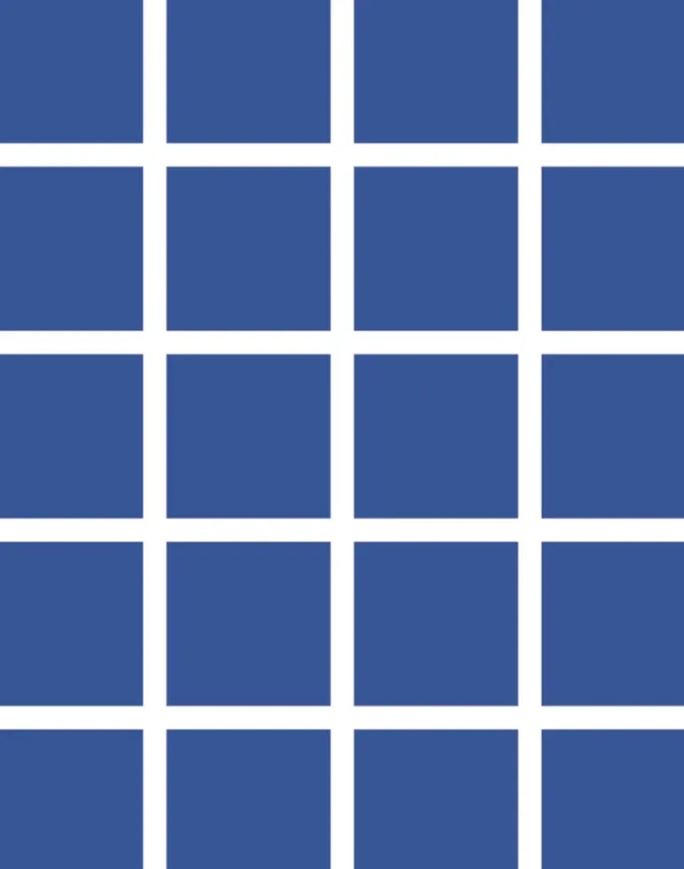 Grid - Small Bold, Line: White | Background: Blue