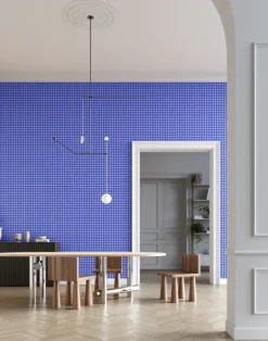 Grid - Small Thin, Line: White | Background: Blue