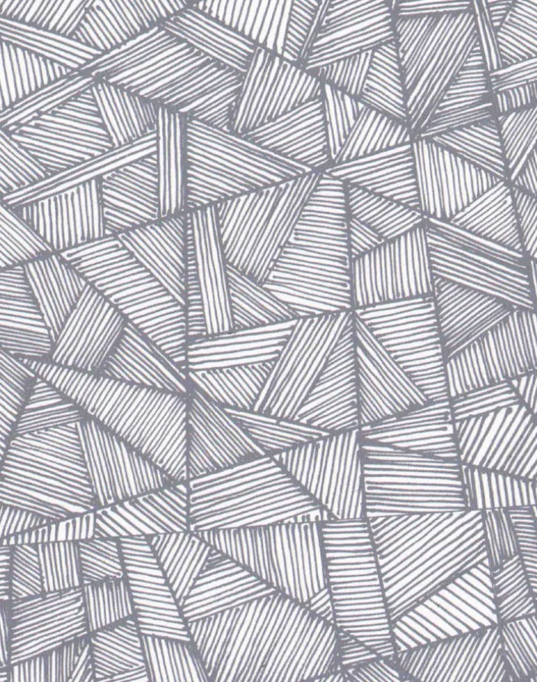 Grid Lines, Pewter on White