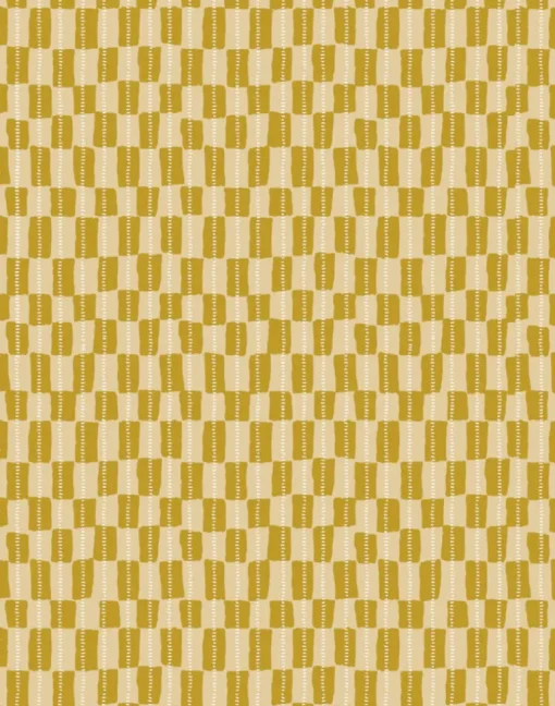 Gustav Linen Fabric, Mustard / Rye