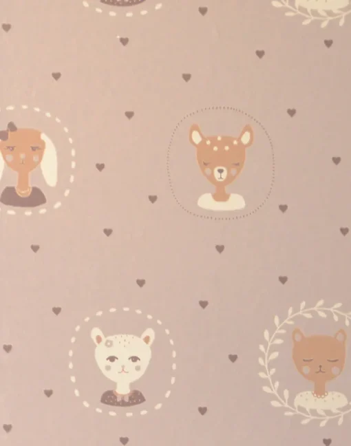 Hearts, Dusty Warm Lilac 148-02