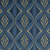 Hourglass, Teal Gold on Blue