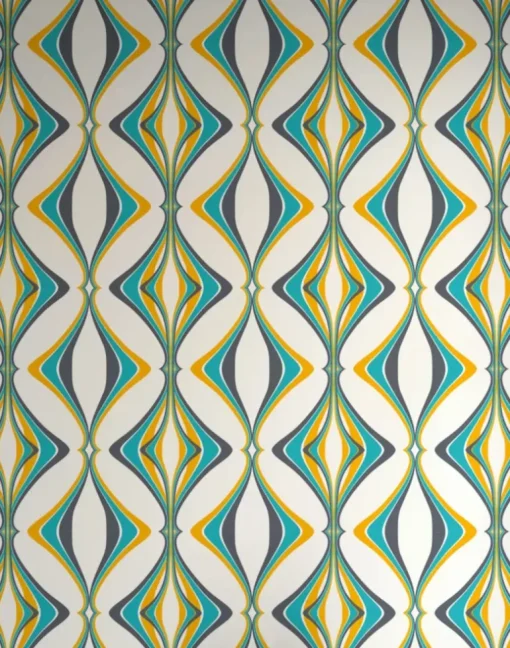 Hourglass, Turquoise Yellow