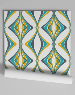 Hourglass, Turquoise Yellow