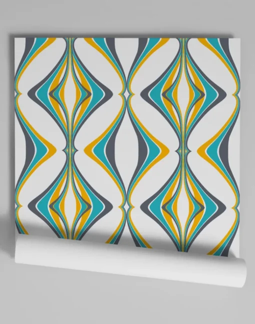Hourglass, Turquoise Yellow