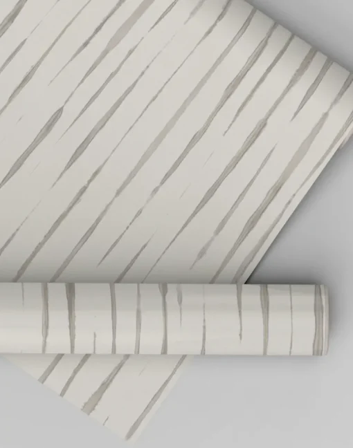 Inky Stripe, Taupe Premium Matte