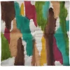 Julie Kay Hand Painted Watercolor Pillow Cover, Brown Crimson
