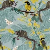 Leadbeater Forest, Yellow on Duck Egg Blue