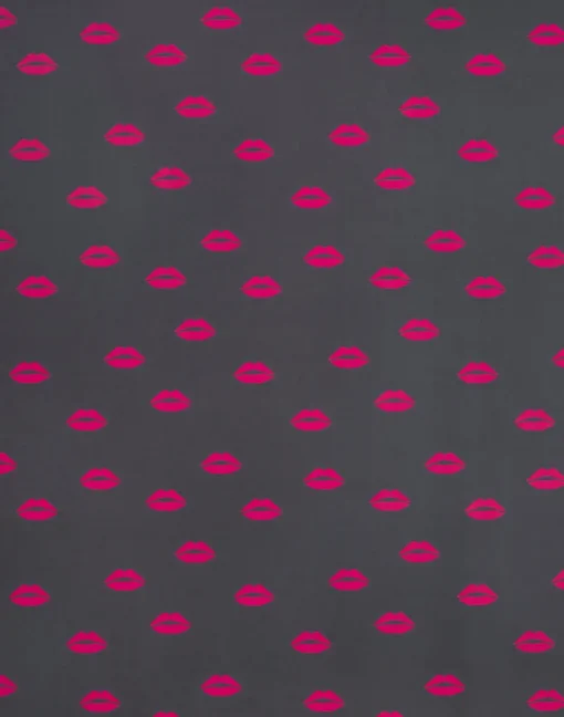 Lips, Hot Pink on Grey