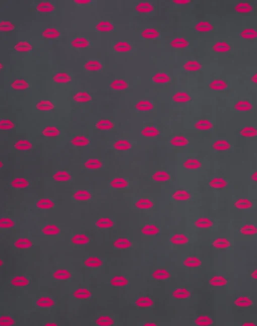 Lips, Hot Pink on Grey