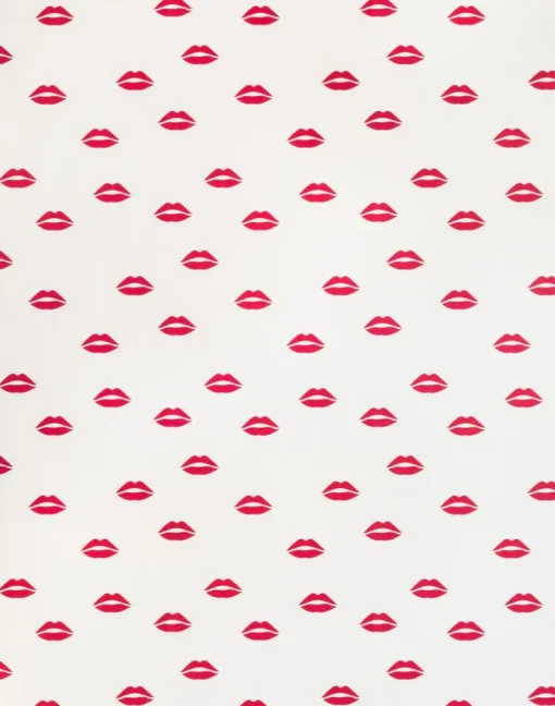 Lips, Red on Cream