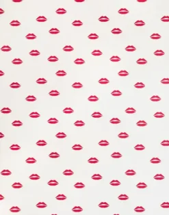 Lips, Red on Cream