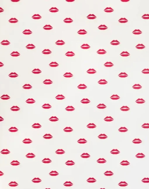 Lips, Red on Cream