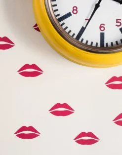 Lips, Red on Cream