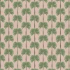 Little Palma Linen Fabric, Flamingo