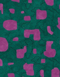 Map Xylography Fuchsia PL5003-6