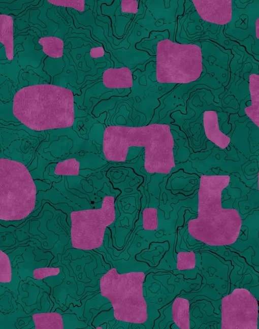 Map Xylography Fuchsia PL5003-6