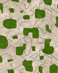Map Xylography Green PL5003-1