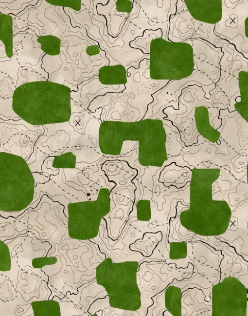 Map Xylography Green PL5003-1