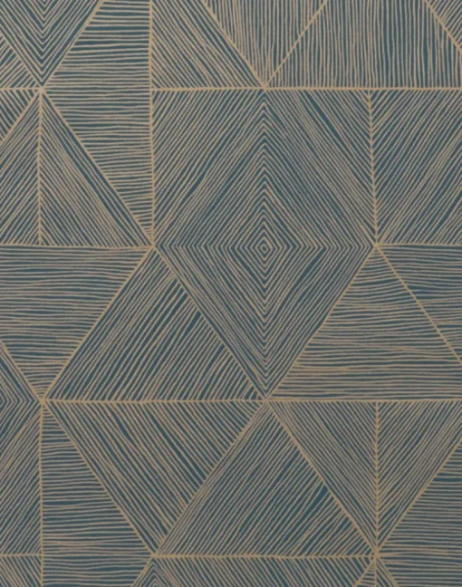 Mica, Gold on Blue