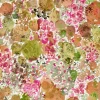 Moss, Peach - Linen Fabric