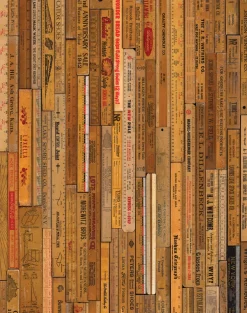 MRV-05 Small Printed Rulers Wallpaper by Mr & Mrs Vintage