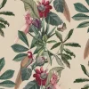 Passiflora Linen Fabric, Antique