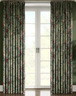 Passiflora Linen Fabric, Sage