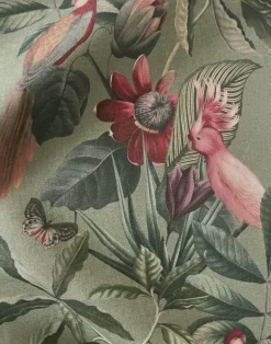 Passiflora Linen Fabric, Sage