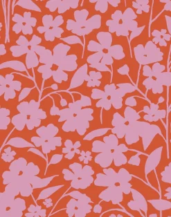 Posy, Pink on Red