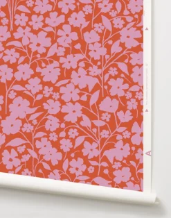 Posy, Pink on Red