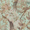 Resplendent Woods Linen Fabric, Teal