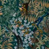 Resplendent Woods Linen Fabric, Forest