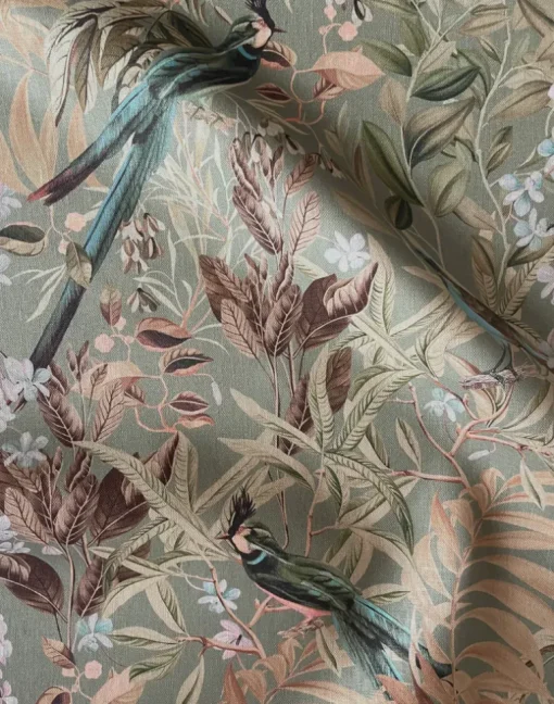 Resplendent Woods Linen Fabric, Willow