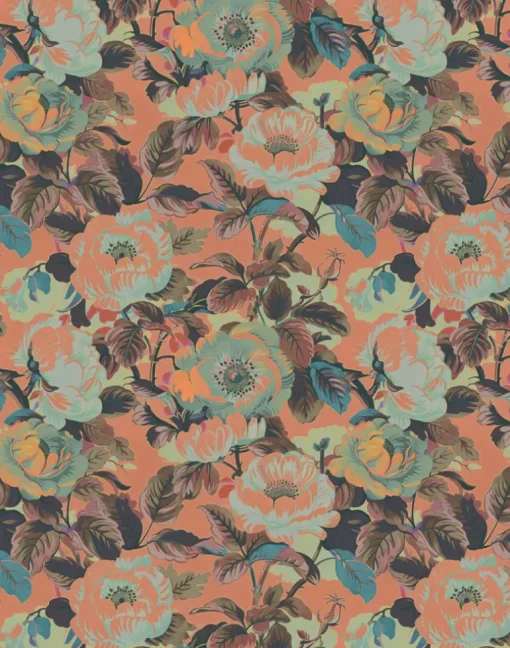 Rococo Roses, Coral